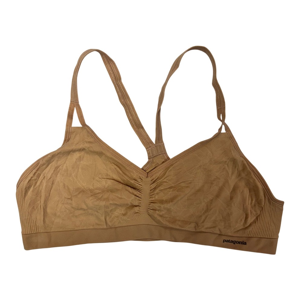 Patagonia Barely Bra Womens XL Tan Brown Racerback Sports Bra Low Impact Yoga